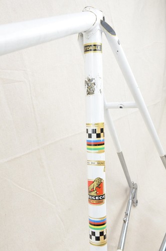 Peugeot PX10 Frame & Fork, 23" / 58.5 cm, White, Reynolds 531, Vintage 1972 - Picture 4 of 24