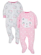 Gerber Baby Girls 2 Pack Organic Cotton Sleep N Plays NEW Various Sizes