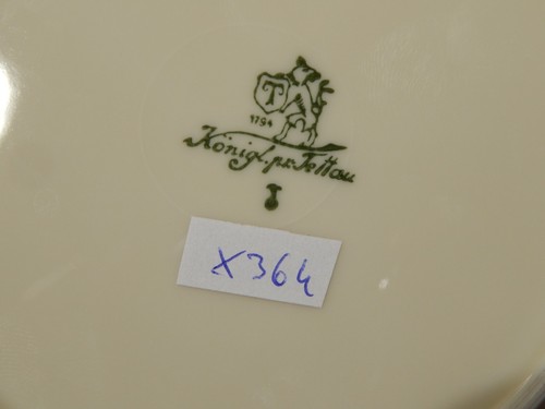 Antike Old-Time Art Deco Service Kuchen Dessert 6 Teller Porzellan ROYAL TETTAU - Picture 12 of 12