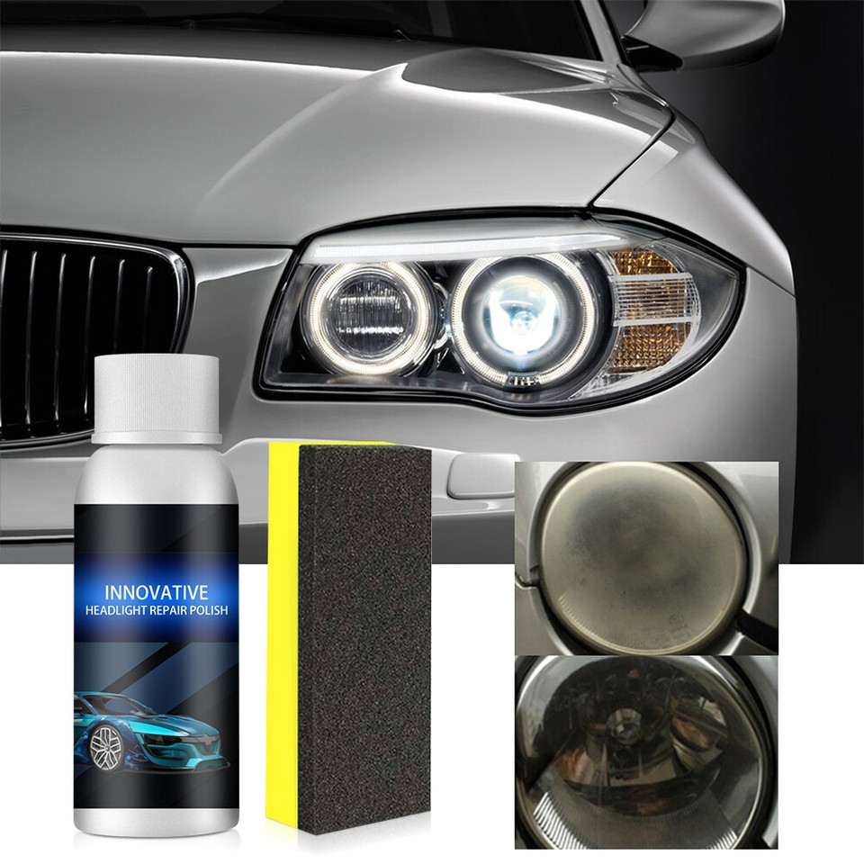 2PCS Pro Car Headlight Lens Restoration Repair Kit Polish Cleaner