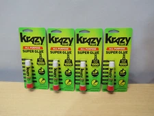 4 Pack Krazy Glue Instant Strong All Purpose Fast Drying Super Glue .07 oz Tube