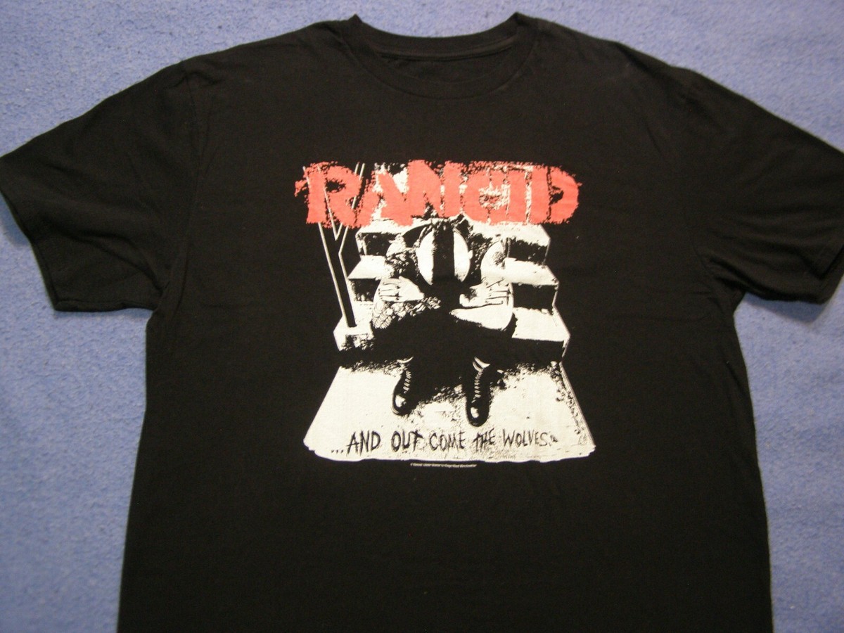 Rancid And Out Come the Wolves Concert Tour T-Shirt Black Shirt