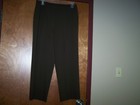 DON CASTER Career Slacks Pants Brown Sz 14 Pleated Front Waist Elastic Back EUC — photo 3