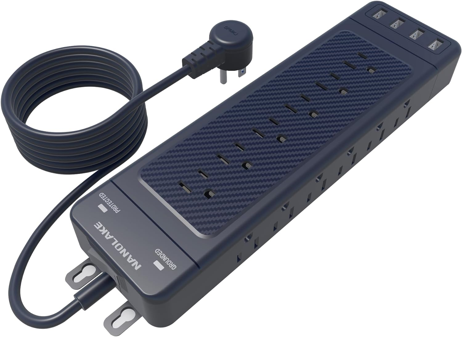 Heavy Duty Surge Protector Power Strip with 2800 Joules,10 Ft Long Extension Cor