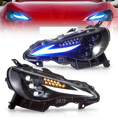 Pair RGB LED Headlights For 2012-2021 Toyota GT86 Subaru BRZ FR-S DRL Animation