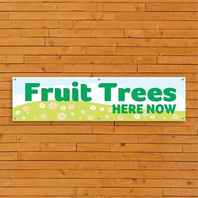 Obstbäume hier PVC Banner GCFC 008 - hochwertige Outdoor Garten Center Beschilderung