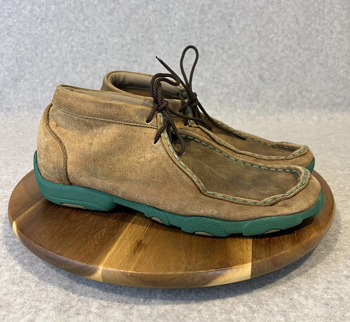 Twisted X Chukka Driving Moc Casual Brown Leather Ankle Lace Up
