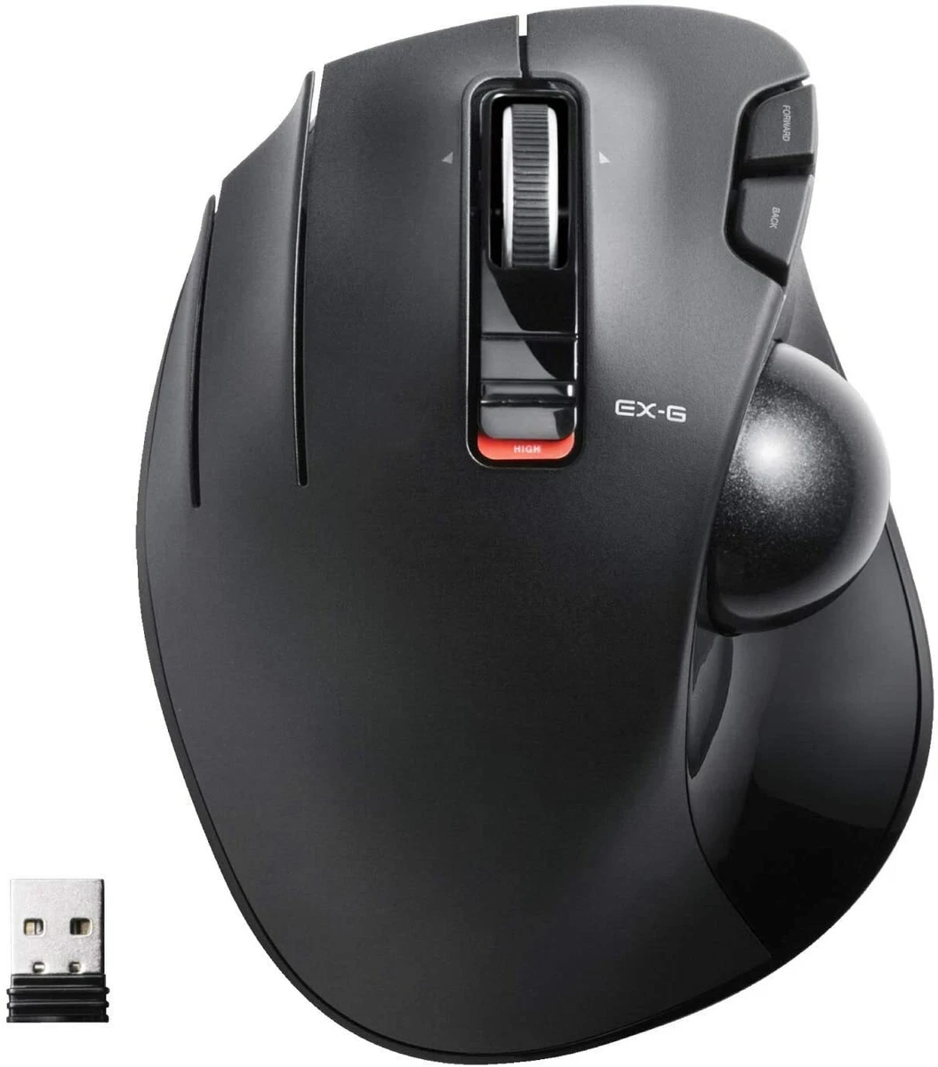 Elecom Wireless Mouse Trackball 6 button black left hand M XT4DRBK