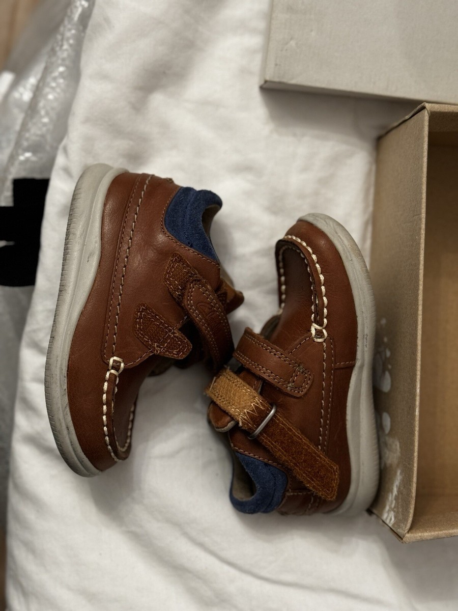 Boys First Shoes By Clarks Crest Tuktu Ankle Boots (Tan Leather