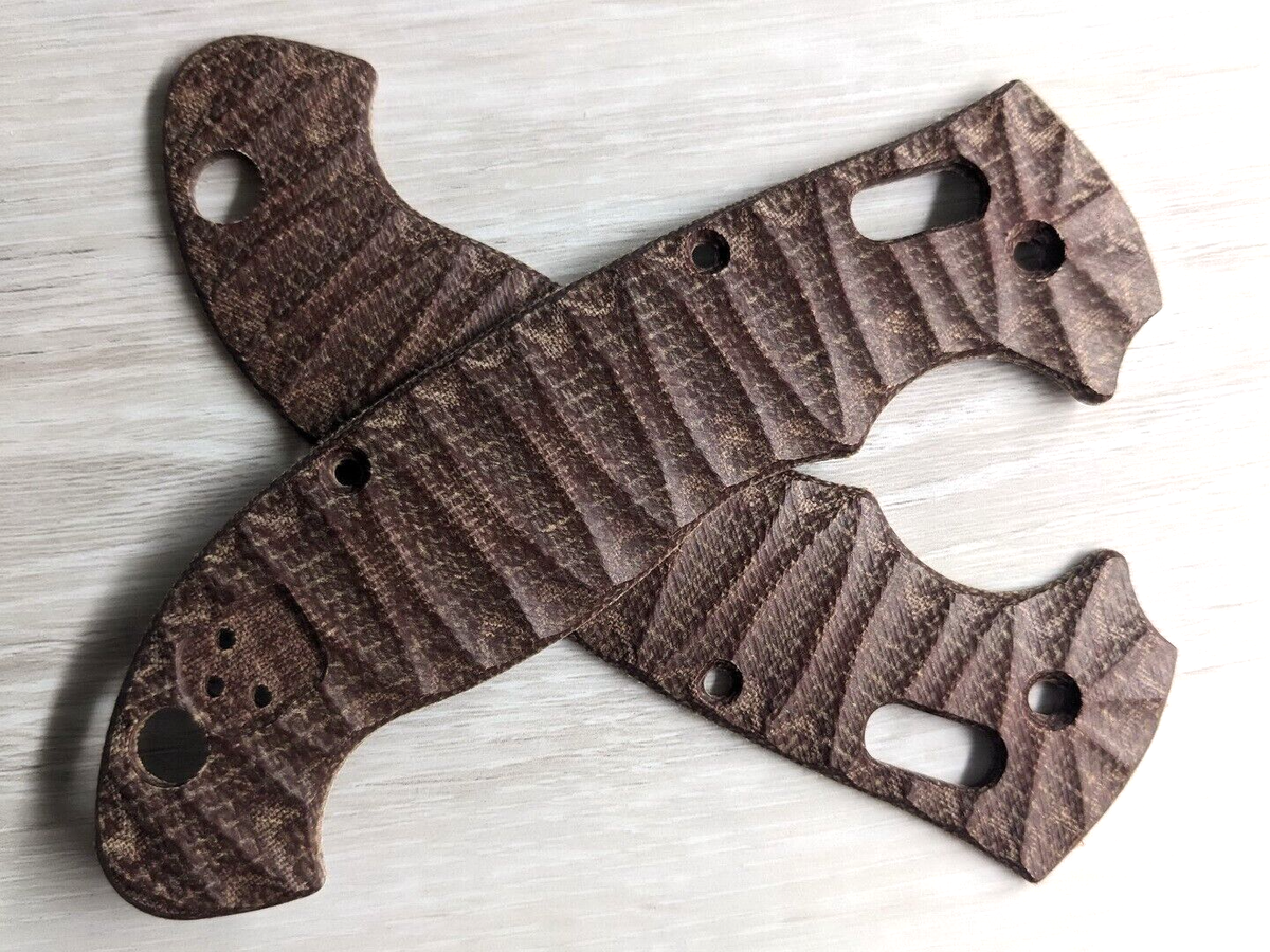 Spyderco Manix 2 XL Brown Micarta Scales 3D surface (handles only