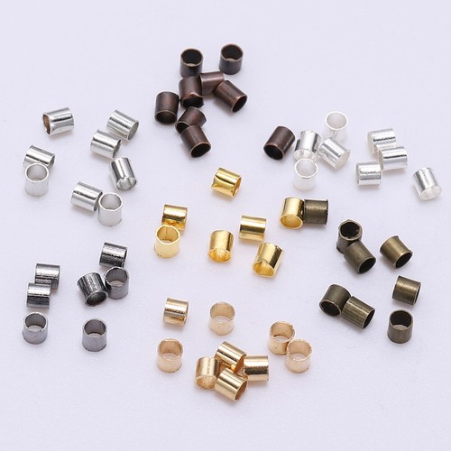 500pcs 1.5/2.0/2.5mm Small Tube Brass Metal Loose Spacer Beads Wholesale Lot - Picture 5 of 12