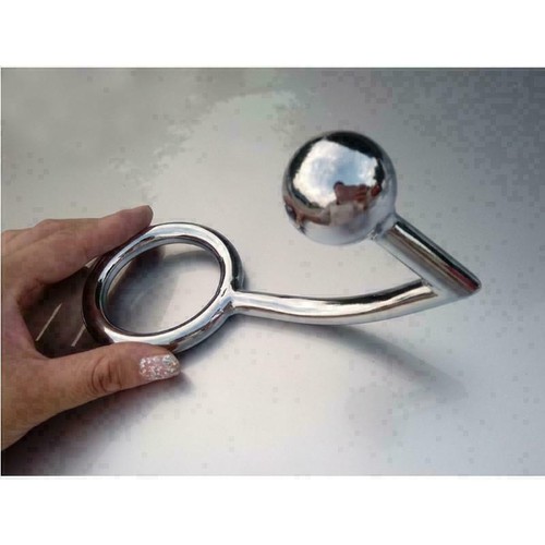 Male Metal Anus Ball Hook Plug Extreme Spreader Dilator Metal Device Locked Ring - Picture 4 of 14