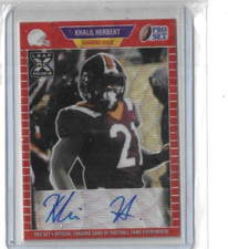 Khalil Herbert RC Auto #/75 Prizm Refractor Rookie Autograph 2021 Leaf Pro Set