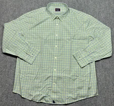 UNTUCKit Frascati Shirt Mens 3XL Reg Green Blue Plaid Long Sleeve Button Up New