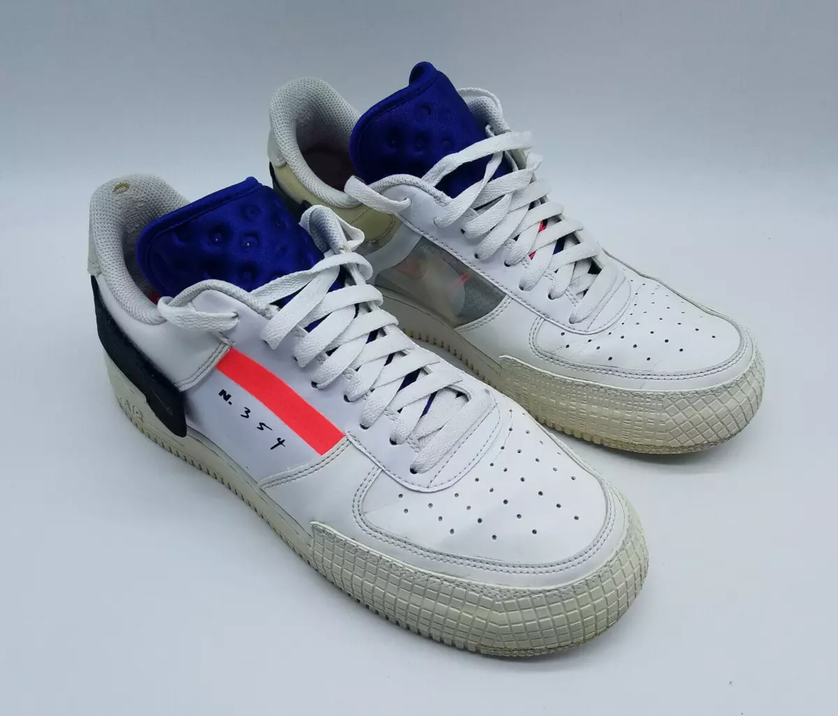 Air Force 1 Low Drop Type Mens Sneakers Size 10 Summit White Red Orbit | eBay