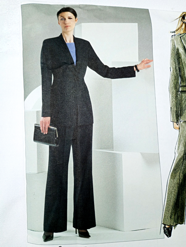 Vogue 2874 Anne Klein New York Sizes 20-24 Misses' Fitted Jacket & Pants UNCUT - Picture 3 of 9