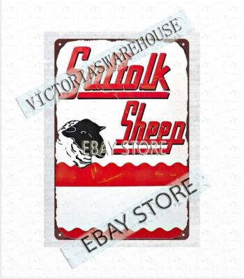 wall farm houses Suffolk Sheep Livestock Farm metal tin sign