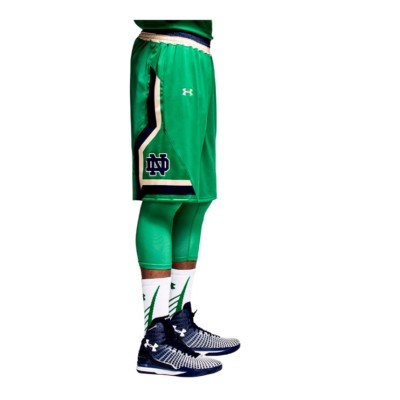 NWT Under Armour Notre Dame Gameday Select Hype Shorts Green UK006SM SZ L BB074