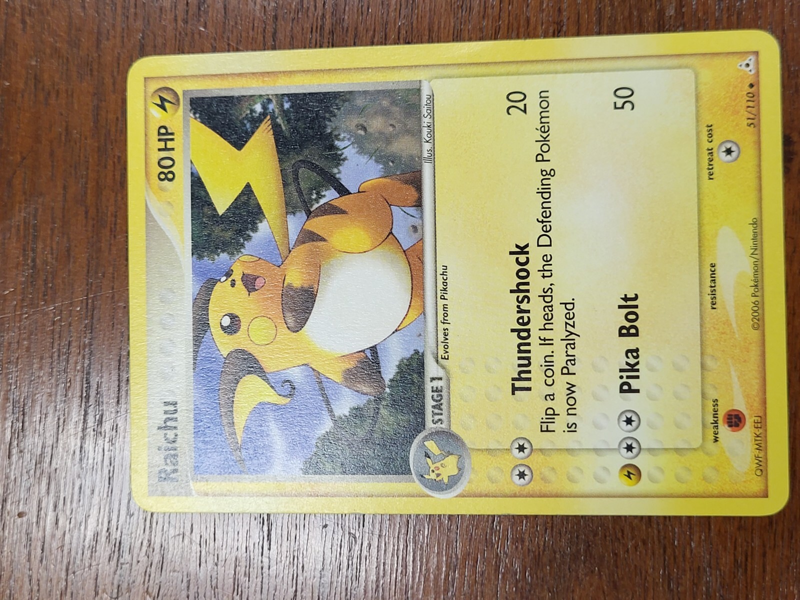 Raichu Holon Phantoms 51/110 Mint/ Near Mint