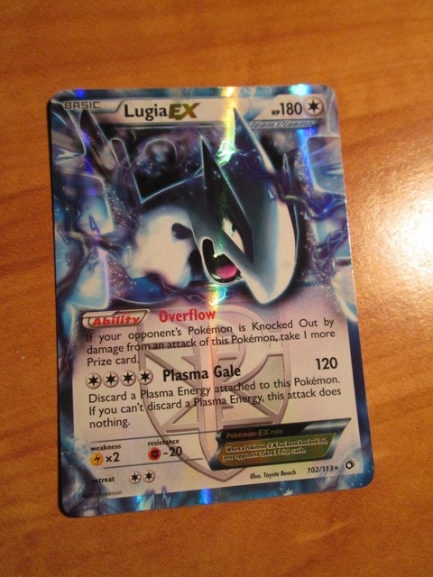 PL Pokemon LUGIA EX Card LEGENDARY TREASURES Set 102 113 Black White 
