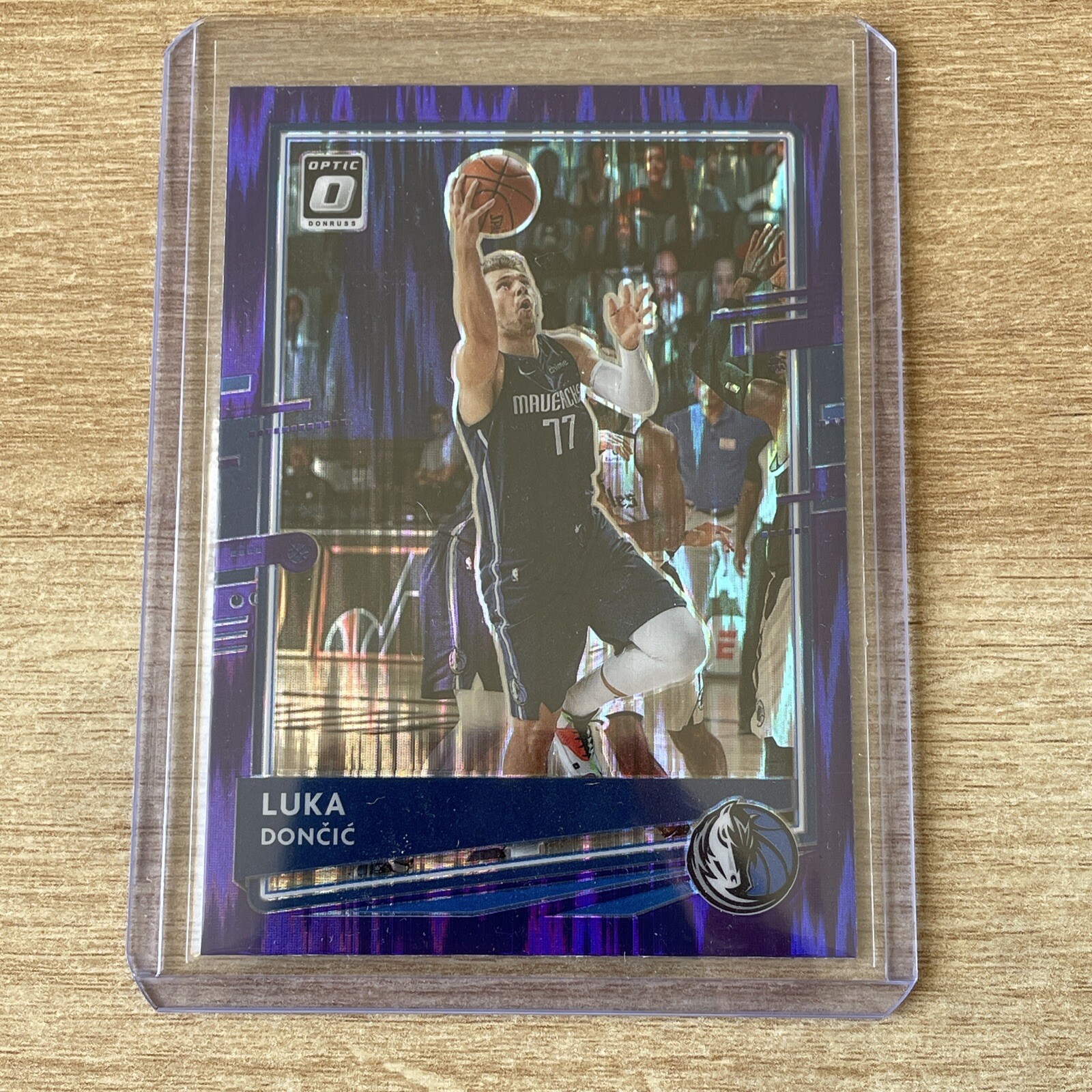 Luka Doncic 2020-21 Panini Donruss Optic Purple Shock Prizm #86 Mavericks