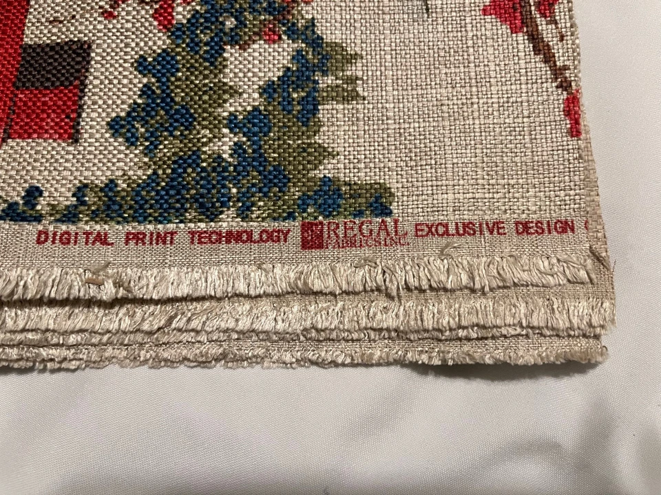 Pagoda de tela de lino Zen multicolor asiático Toile 1 yarda Foto 3 de 3