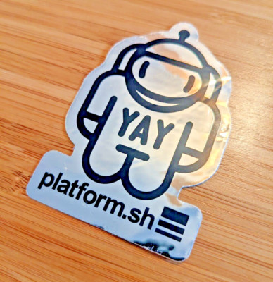 Platform.sh logo sticker decal platform as a service company innovate astronaut