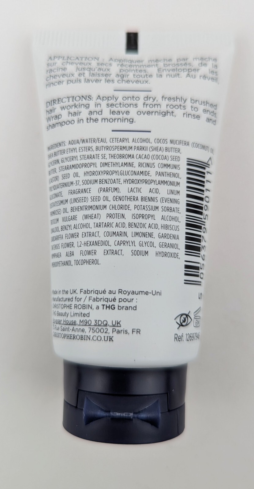 Christophe Robin Night Recovery Cream Hair Mask 20ml/0.6fl.oz. x4 Travel Size