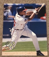 ANDRUW JONES 1997 PINNACLE ZENITH SIGNED AUTOGRAPHED 8X10 PHOTO ATLANTA BRAVES