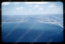 sl77 Original slide 1950's Red Kodachrome Hawaii aerial view pearl harbor 210a