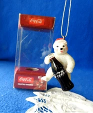 Kurt S. Adler Coke Coca Cola Set of 4 Ornaments  1 Polar Bear with Coke Bottle