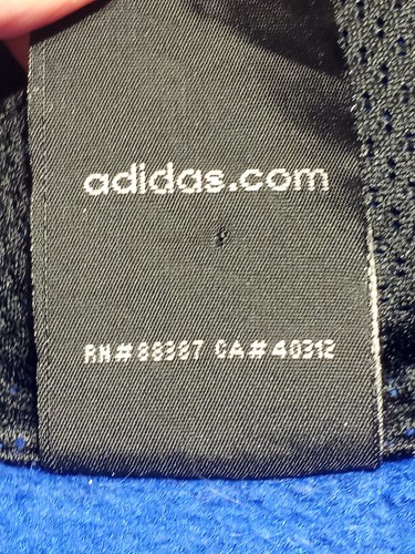 Adidas Center Logo Embroidered Blue Hoodie Sweatshirt Size L - Picture 10 of 12