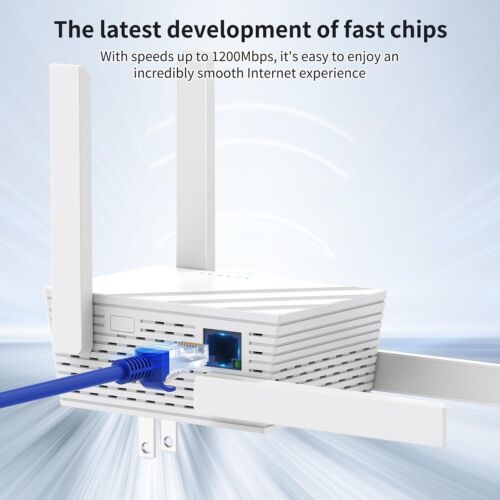 WiFi Extender Internet Booster,WiFi Extender Signal Booster 5GHz/2.4GHz,1200Mbps - Picture 2 of 6