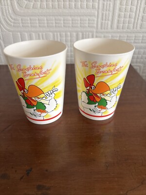 2 1998 Kelloggs Cornflakes Sonnenschein Frühstück Kunststoff Becher