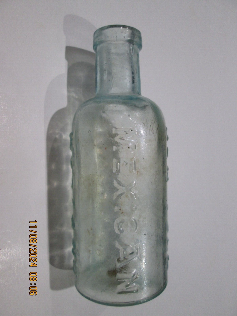 Mexican Mustang Liniment 1800's Aqua Glass 4