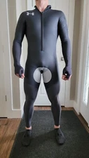 Under Armour Team USA speedskating rubber full body suit speedsuit skinsuit S  8