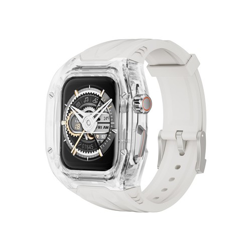 Custodia Trasparente Cinturino Silicone per Apple Watch Ultra e Ultra2 49mm 40/41/44/45mm - Foto 50 di 63