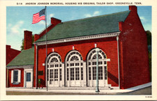 Andrew Johnson Memorial Tailor Shop Greeneville Tennessee Vintage Postcard