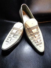 Unique Nice - Prada - White & Gray Weaved Woven Loafer - 8M - Made in Italy