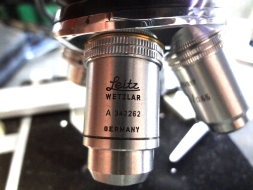 Microscope vintage Leitz Wetzlar M SM-D-LUX avec objectifs - Photo 15/19