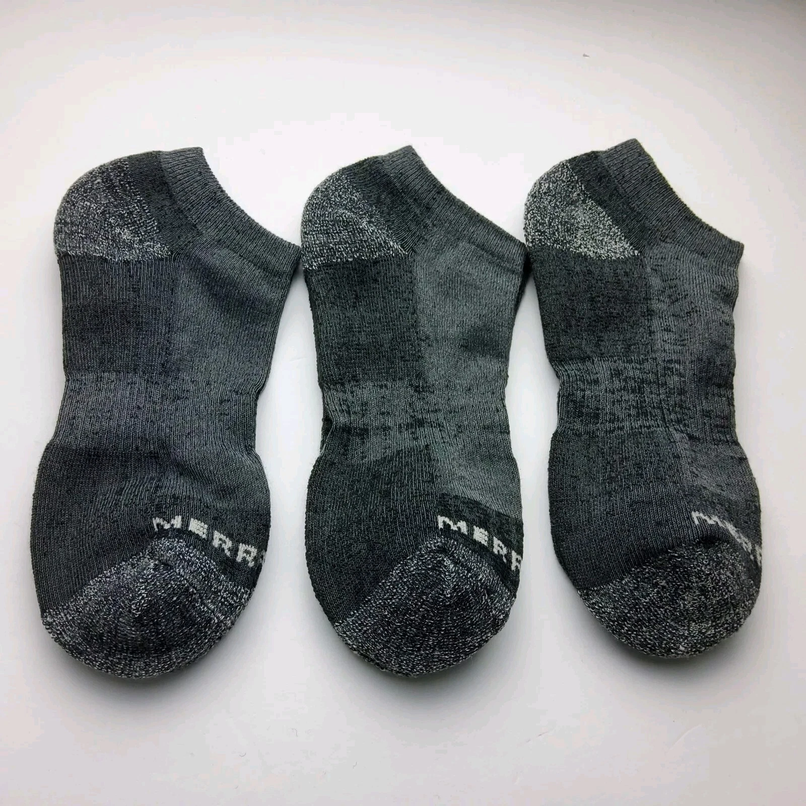 Merrell Men's Wool Blend Cushioned Hiker Ankle Socks 3 Pairs Size M/L