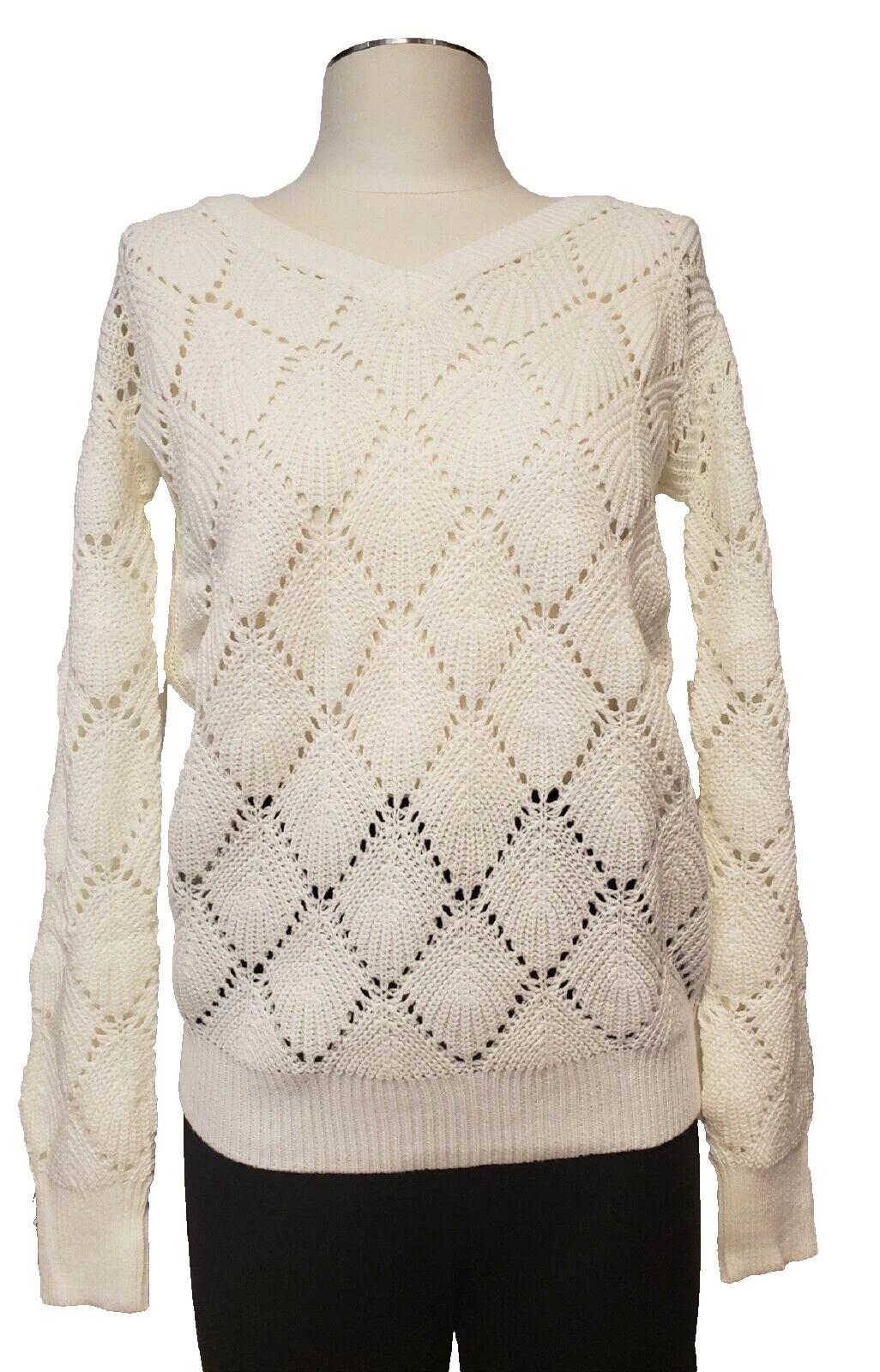 Polyester V-Neck Sweaters for Women