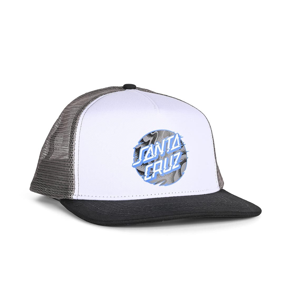 Santa Cruz Vivid Slick Pois Rete Schiena Tappo - Bianco/Grigio