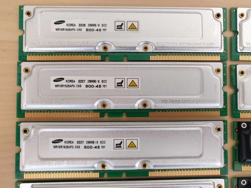 LOT #2 - 10x RAMBUS RAM SAMSUNG KINSTON mostly 512MB some 256MB ECC - Afbeelding 5 van 13