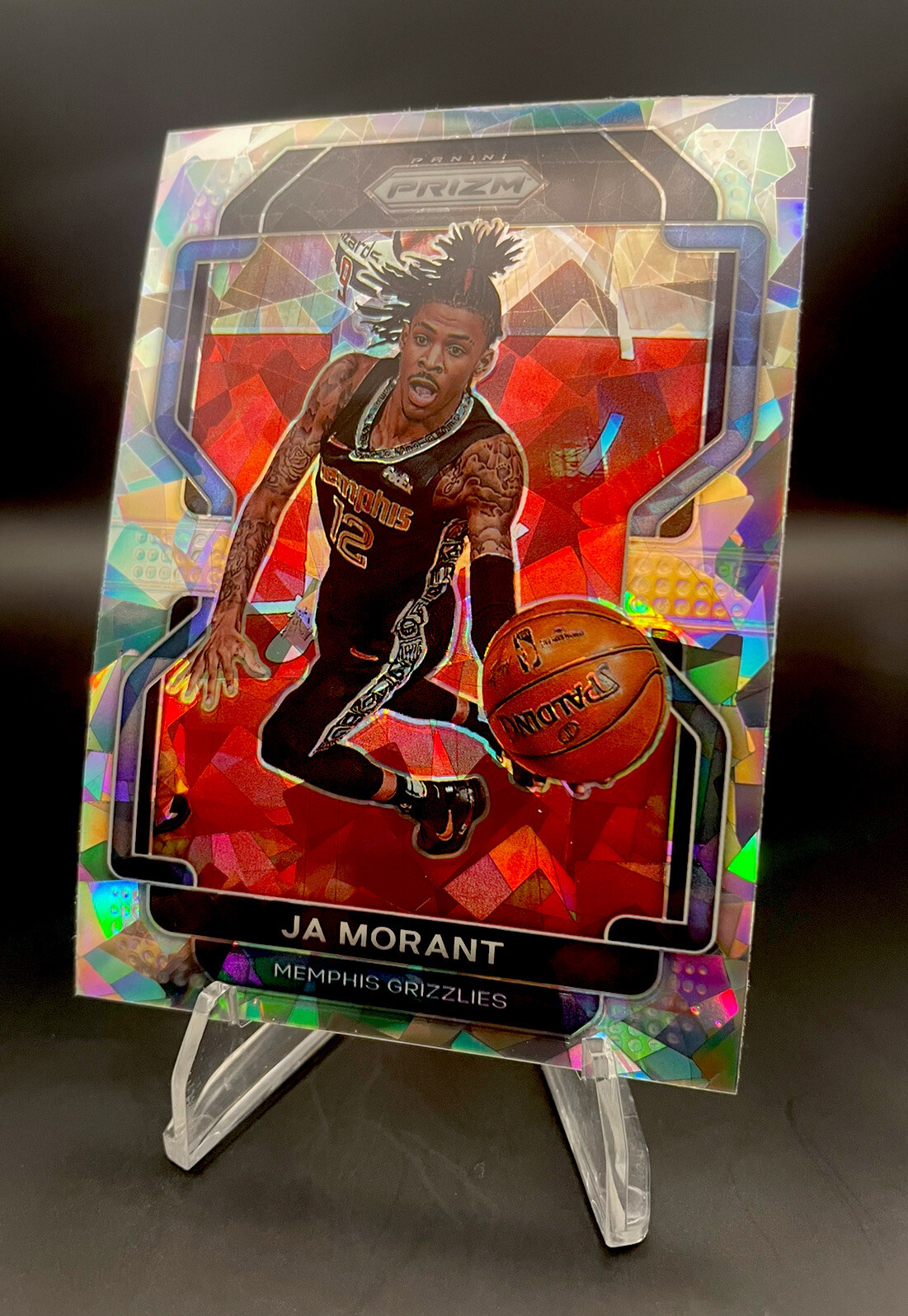 Ja Morant Silver Cracked Ice 2021-22 Panini Prizm #194