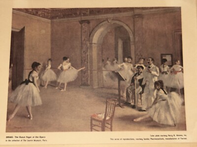 ''THE DANCE CLASS'' By Edgar Degas - A framed and licensed reproduction