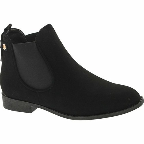 Top Moda LA-5 Womens Elastic Panel Pull-On Low Heel Slip-On Chelsea Ankle Bootie - Picture 9 of 11