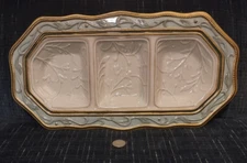 Fitz and Floyd Clairmont 3 Section Divided Tray / Platter / Dish