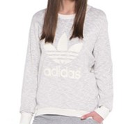 Size 4 Ex-ex-small - Adidas Originals Trefoil Round Neck Sweatshirt - Cream Size 4 Ex-ex-small - Adidas Originals Trefoil Round Neck Sweatshirt - Cream
