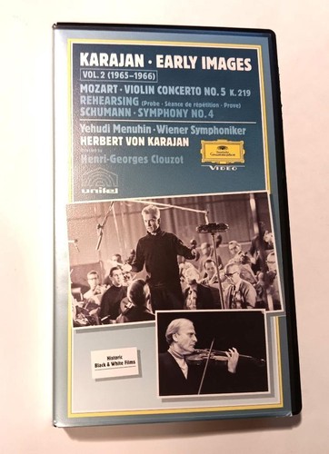 Herbert Von Karajan Early Images Vol. 2 1965-1966 VHS Videotape 1993 w/ Booklet